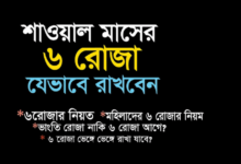 শাওয়াল মাসের রোজা রাখার নিয়ম